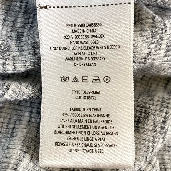 JOIE Sammi Sky Gray Short Sleeve Dolman Top Relaxed Luxe Tee, Sz M - Picture 8 of 10